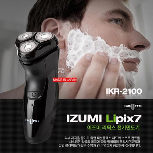 이즈미 Lipix7 완전 방수 3중날 전기 면도기 IKR-2100