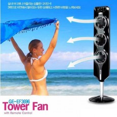 지앤씨 리모컨 3단 타워형 선풍기 GE-EF3696