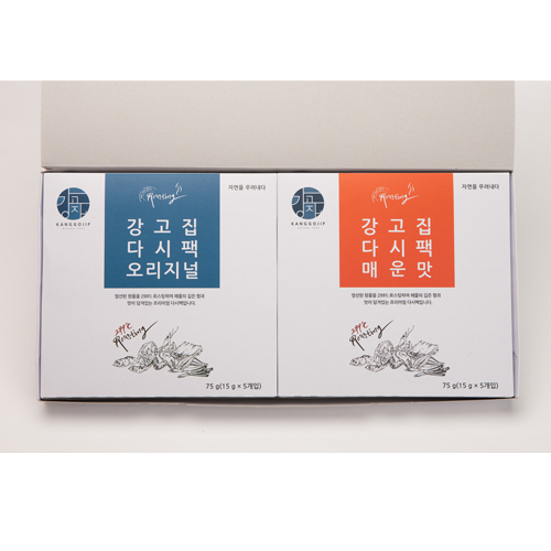 강고집 다시팩 세트 (다시팩_오리지널 75g (15g*5개) + 다시팩_매운맛 75g (15g*5개))