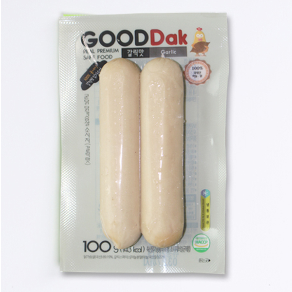 국산닭으로 만든 갈릭맛 닭가슴살소시지 100gx5팩