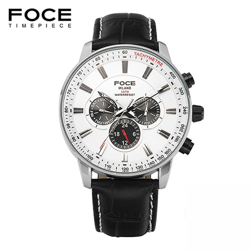 [FOCE]남성 가죽 손목시계 FM6304WH