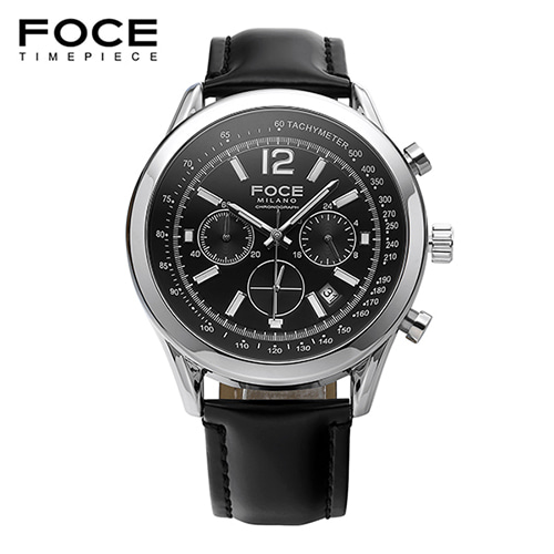 [FOCE]남성 가죽 손목시계 FM7511L-BK