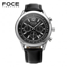 [FOCE]남성 가죽 손목시계 FM7511L-BK