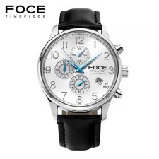 [FOCE]남성 가죽 손목시계 FM7519L-WH