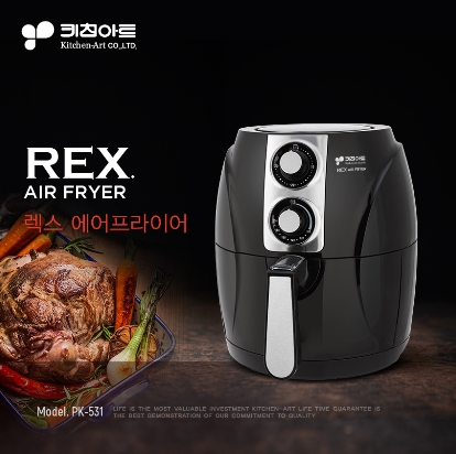[키친아트] 렉스 에어프라이어 블랙 3.5L PK-531