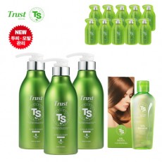 [TS샴푸] 트러스트 TS 샴푸 500ml×3개+TS 실크 케라틴 헤어 에센스 170ml+프리미엄 샴푸 6ml×10개