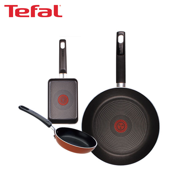 [테팔] 데코레이티브 시리즈 프라이팬 26cm+미니팬 12cm+사각 에그팬 12X18cm TFC-DS6EP12S18