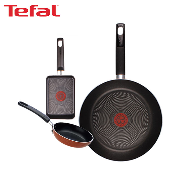 [테팔] 데코레이티브 시리즈 프라이팬 28cm+미니팬 12cm+사각 에그팬 12X18cm TFC-DS8EP12S18