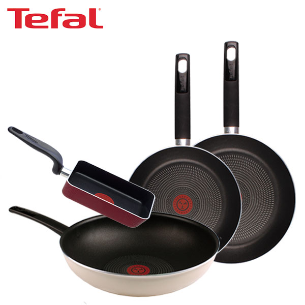 [테팔] 데코레이티브 시리즈 프라이팬 24cm+26cm+멀티팬 28cm+사각 에그팬 12X18cm TFC-DS46WEPS18