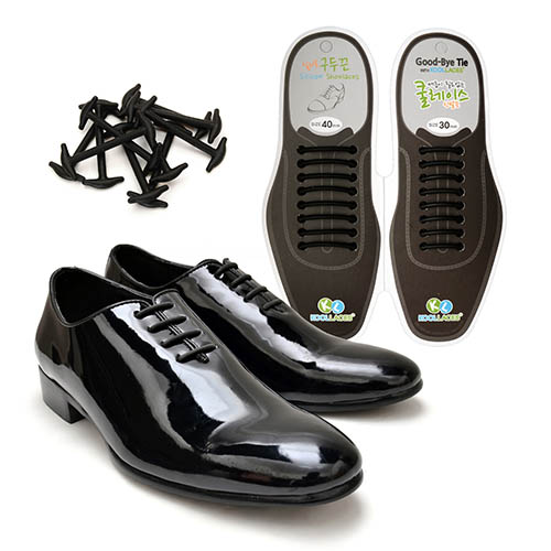 쿨레이스 매듭없는 실리콘 앙카 구두끈 16P
