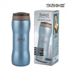 키친아트 소렐 뉴덤벨 보온.보냉 물병 350ml (블루)