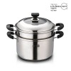 [리빙아트] 제로 스텐 24cm 2단 찜솥