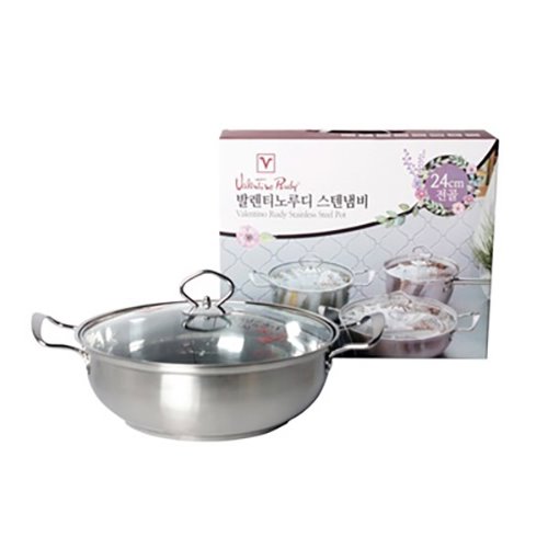 발렌티노루디 인덕션 스텐냄비 전골 24cm