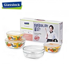 [글라스락] 사각화채볼 중소 4조 세트 LGSS0401FN