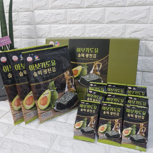 아보카도유 솔뫼 광천김 (전장김20g*3봉+도시락김 4g*9봉)