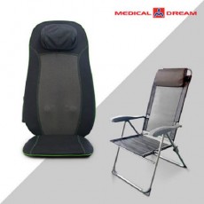 [메디칼드림] 3 in 1 등롤링 바디마사지기+4단계 접이식의자_ KMD-520 + Backplus-1