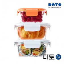 다토 밀폐용기 3호(380ml*1개,600ml*2개)