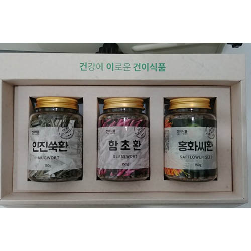 [건이식품]인진쑥환150g+함초환150g+홍화씨환150g