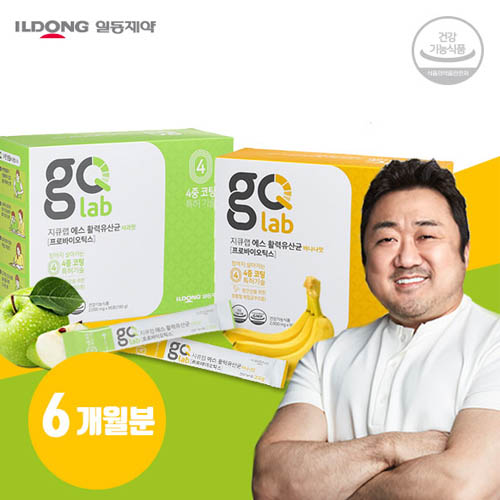 [일동제약] 지큐랩 에스 활력유산균 바나나맛&사과맛 180P