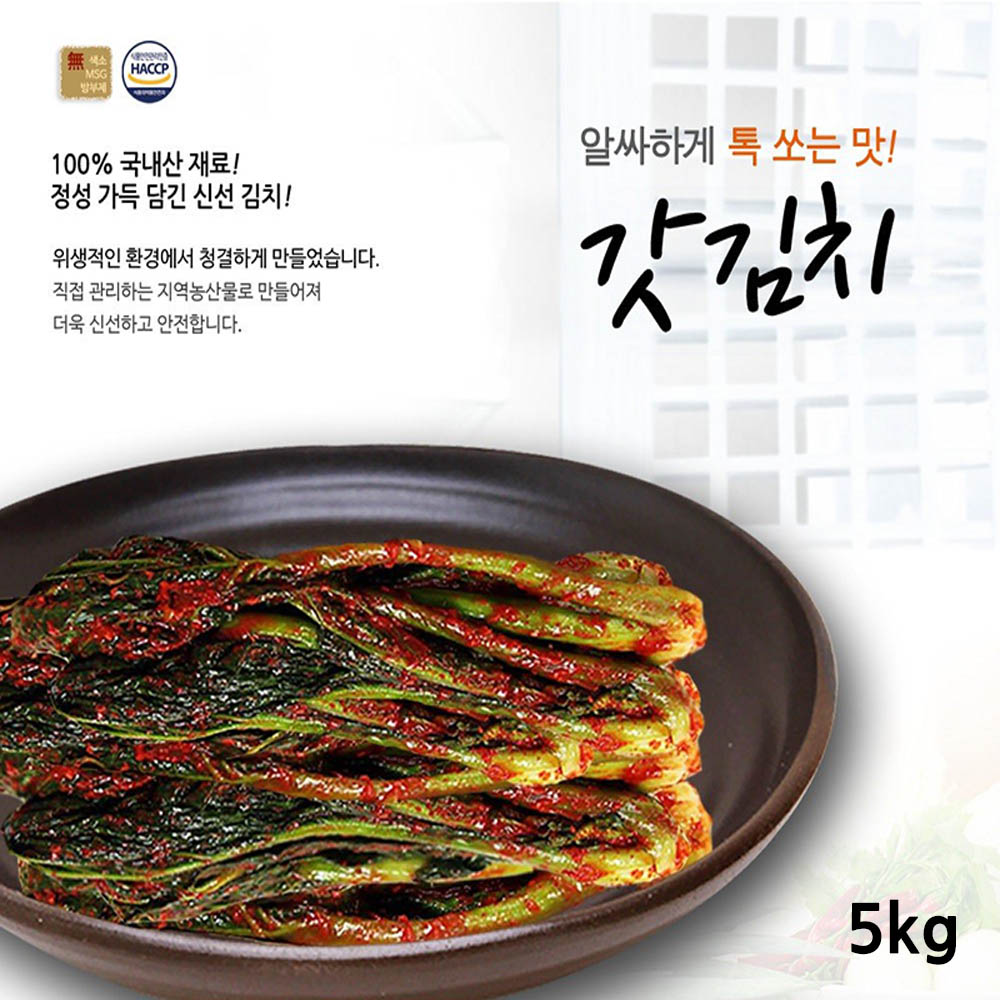 전라도사계절맛김치 갓김치 5kg