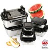 GGS 스테인레스 밀폐용기 직사각형 6PC (850ml(2P),1,800ml(2P),3,800ml(2P))
