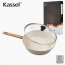 Kassel 카셀 인덕션 스톤 크림 세라믹 코팅 궁중팬 28cm + 유리뚜껑 28cm