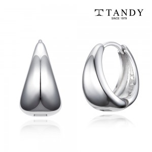 [TANDY] 탠디 실버925 볼드 물방울 원터치 귀걸이 TDE306 실버