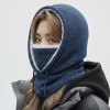 더쎈 겨울 방한 기모 후드 넥워머 마스크 일체형 바라클라바 벨벳