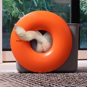 [개과천선] 도넛링 고양이 화장실 모래삽 세트 후드형