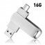[보스위즈] USB 3.2 C타입 OTG 2in1 유에스비 양면스윙 메모리 벌크형 16G