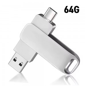[보스위즈] USB 3.2 C타입 OTG 2in1 유에스비 양면스윙 메모리 벌크형 64G