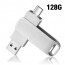 [보스위즈] USB 3.2 C타입 OTG 2in1 유에스비 양면스윙 메모리 벌크형 128G