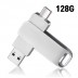[보스위즈] USB 3.2 C타입 OTG 2in1 유에스비 양면스윙 메모리 벌크형 128G