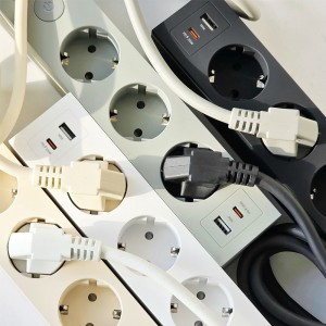 [데코아르] 모던라인 엣지 자석 멀티탭 3구형 USB-A, USB-C 포트(TKC-10037)