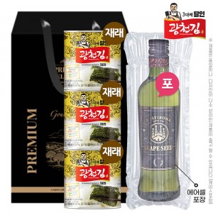 (3대째달인)광천김4종5호(재래캔김30g3P,포스티보나포도씨유)에어셀