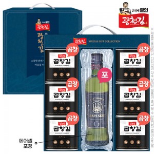 (3대째달인)광천김7종3호(곱창캔김30g6P,포스티보나포도씨유)에어셀